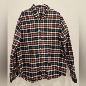 Men's‎ Plaid Shirt -burgundy and Blue